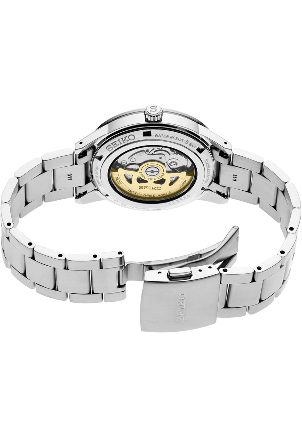 SEIKO Automatic Watch for Men - Presage Collection - Ivory Sunray-Finish Dial, Vintage 1960s Watch Inspiration - 50M Water Resistant
