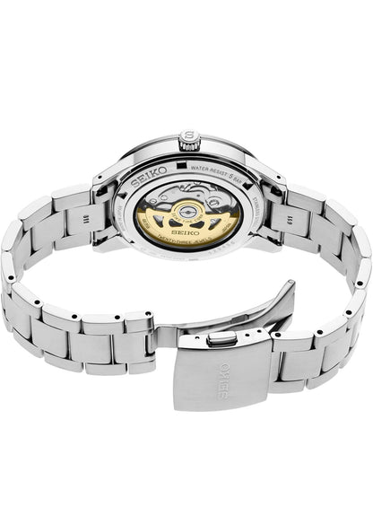 SEIKO Automatic Watch for Men - Presage Collection - Ivory Sunray-Finish Dial, Vintage 1960s Watch Inspiration - 50M Water Resistant
