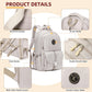 College Backpack, Travel Laptop Backpacks, Large Kids School Bag for Teens Girls Boys Students Bookbag Fit for 15.6 Inch Computer Waterproof Business Work Back Pack for Women Men Daypack Beige