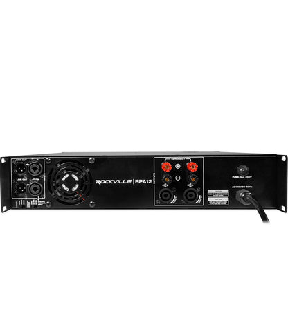 Rockville (2) SBG1158 15" Pro DJ PA Subwoofers+5000w 2-Kanaal Versterker+Kabels