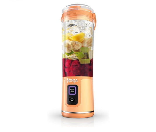 Ninja Blast Portable Blender, Cordless, 18oz. Vessel, Personal Blender BPA Free, Leakproof Lid & Sip Spout, USB-C Rechargeable, Dishwasher Safe Parts - Orange Apricot (BC151AO)