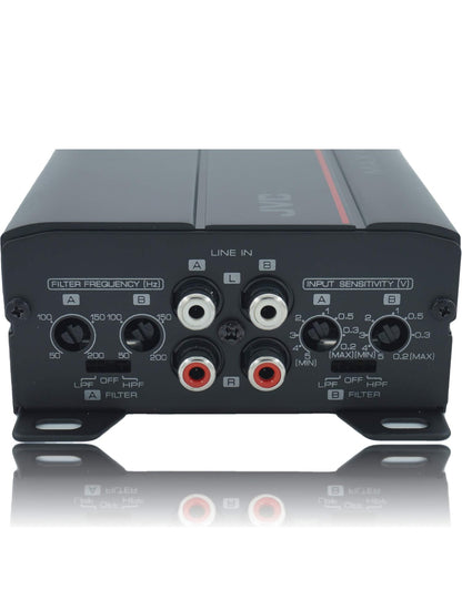 JVC KS-DR1004D 400 Watt 4-kanaal Brugbare Versterker vir Kar & Mariene en RZR/ATV/UTV/Kart Motorsport