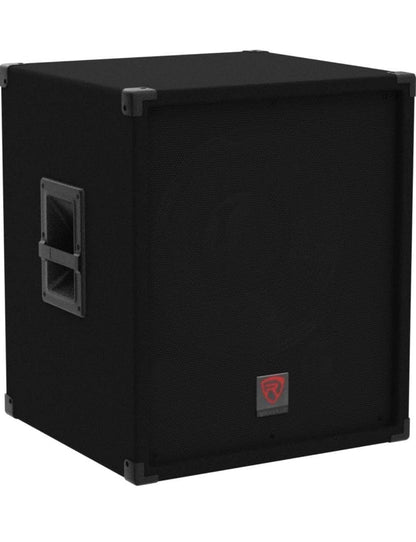 Rockville SBG1184 18" 1000 Watt Passiewe 4-Ohm Pro DJ Subwoofer, MDF/Paalmontering