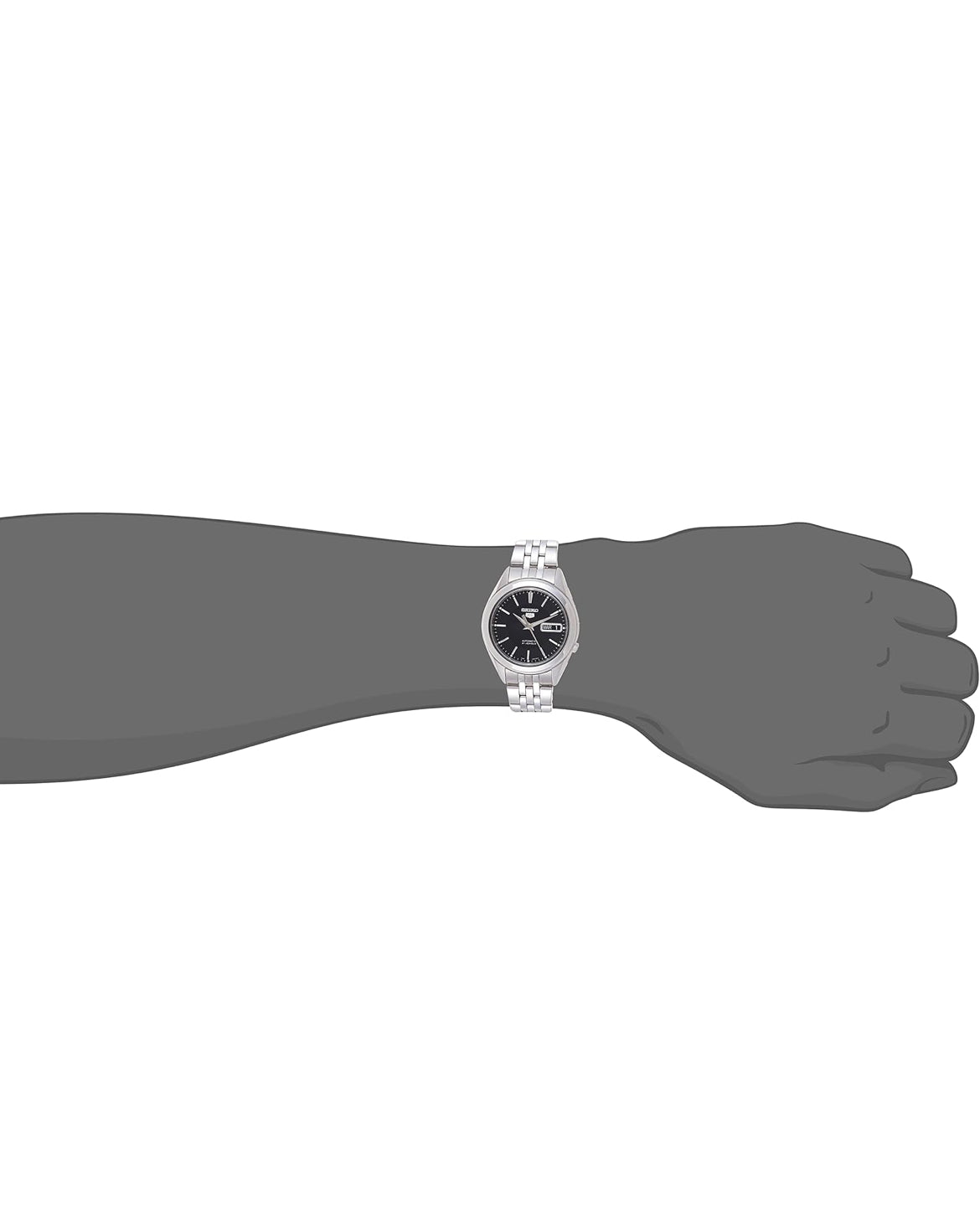 Seiko 5 Manshorlosie van vlekvrye staal