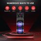 Portable Bluetooth 600W Dual 10” Rechargeable Indoor/Outdoor BT Karaoke Audio System -LED Display, FM/AUX/MP3/USB/SD, 1/4" in, Handle, Wheels -Wireless Mic, Remote Control