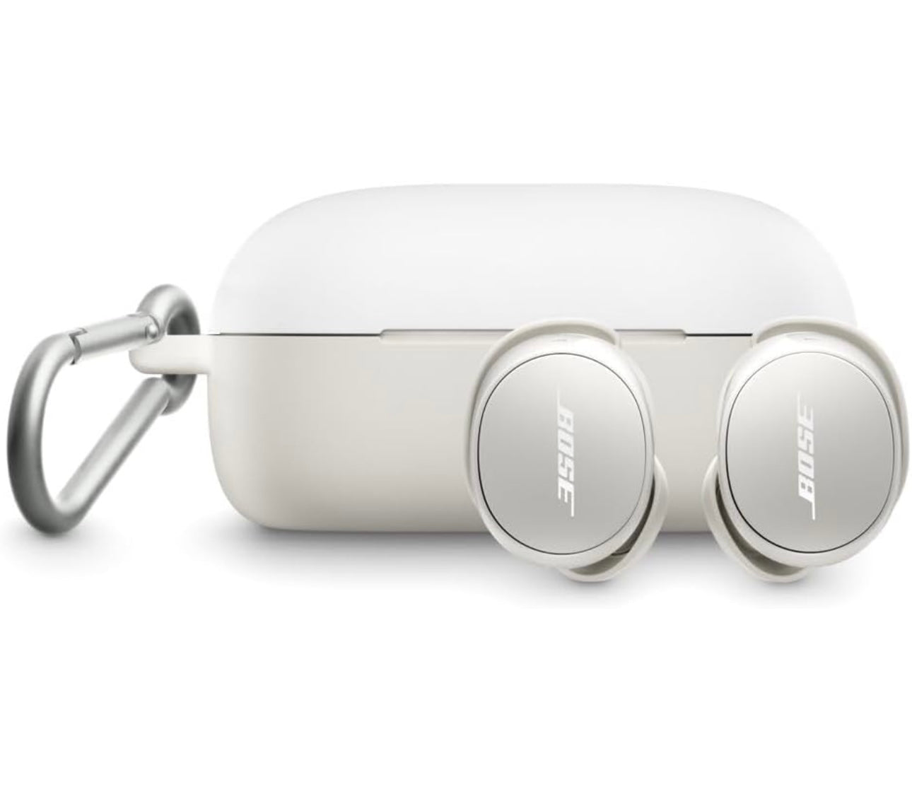 Bose QuietComfort Earbuds Silicone Case Cover, Protective Silicone - White Smoke