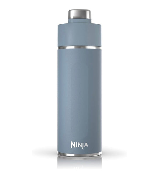 Ninja DW2401BL Thirsti 24oz Reiswaterbottel Lekvry, 24 Uur Koud, Skottelgoedwasser Veilig, Roesvrye Staal Geïsoleerde Tuimelaar - Stormblou