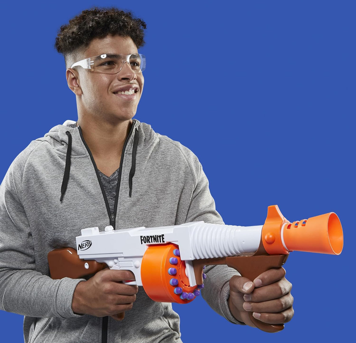 Nerf Fortnite DG Dart Blaster - 15-Dart Rotating Drum, Pump Action, 15 Official Nerf Darts