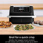 Ninja DZ071 Foodi 6-in-1 FlexBasket Air Fryer with 7-QT MegaZone & Basket Divider for Large Proteins & Full Meals, Smart Finish Cook 2 Foods 2 Ways, Family Sized Capacity, Air Fry, Roast & More - Black