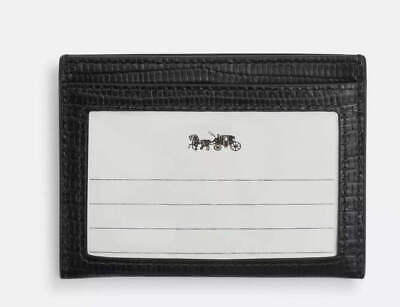 NEW Coach Embossed Leather Slim-ID Card Case