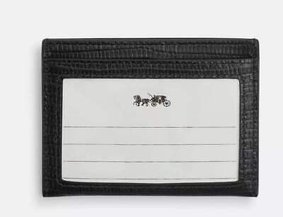NEW Coach Embossed Leather Slim-ID Card Case