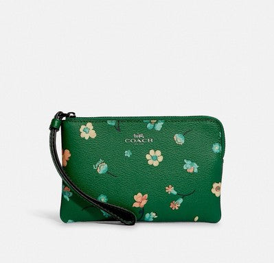 COACH Authentic Corner Zip Wristlet With Mystical Floral Print - NWT