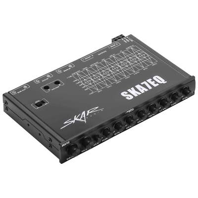 NEW SKAR AUDIO SKA7EQ 7 BAND 1/2 DIN CAR AUDIO EQ W/ FRONT REAR AND SUB OUTPUT