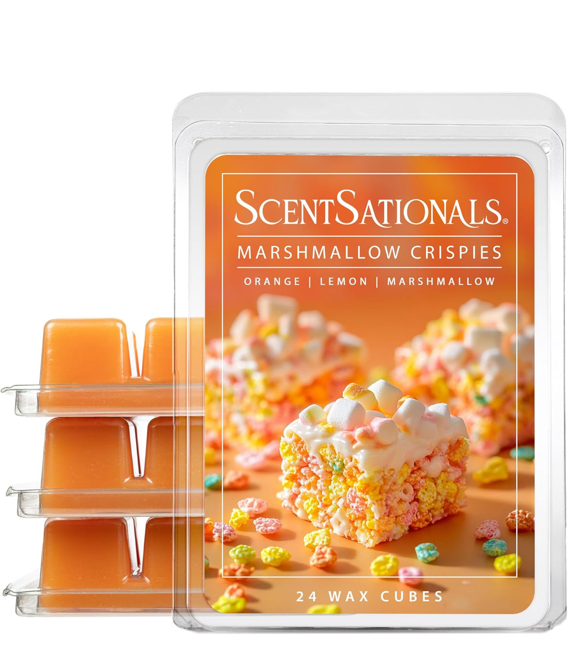 Scentsationals Wax Melts, Wax Cubes Strong Scent - Marshmallow Crispies - Long Lasting Scented Wax Melts 10oz (Pack of 4)