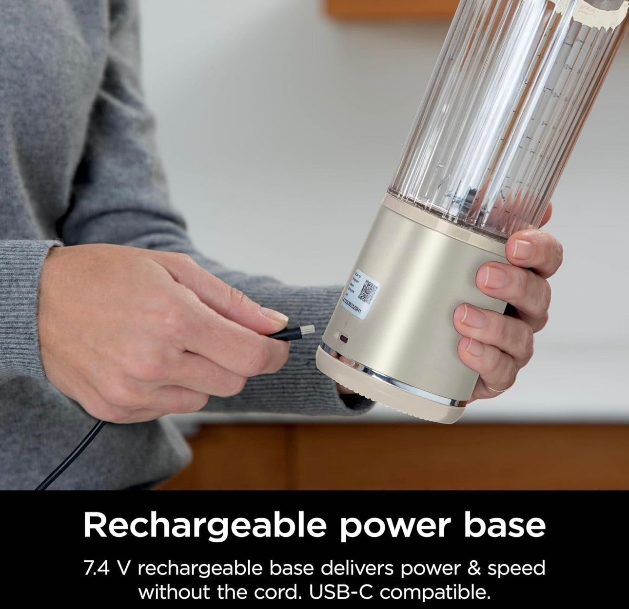 Ninja Blast Portable Blender, Cordless, 18oz. Vessel, Personal Blender BPA Free, Leakproof-Lid and Sip Spout, USB-C Rechargeable, Dishwasher Safe Parts - Vanilla Bean BC151VB