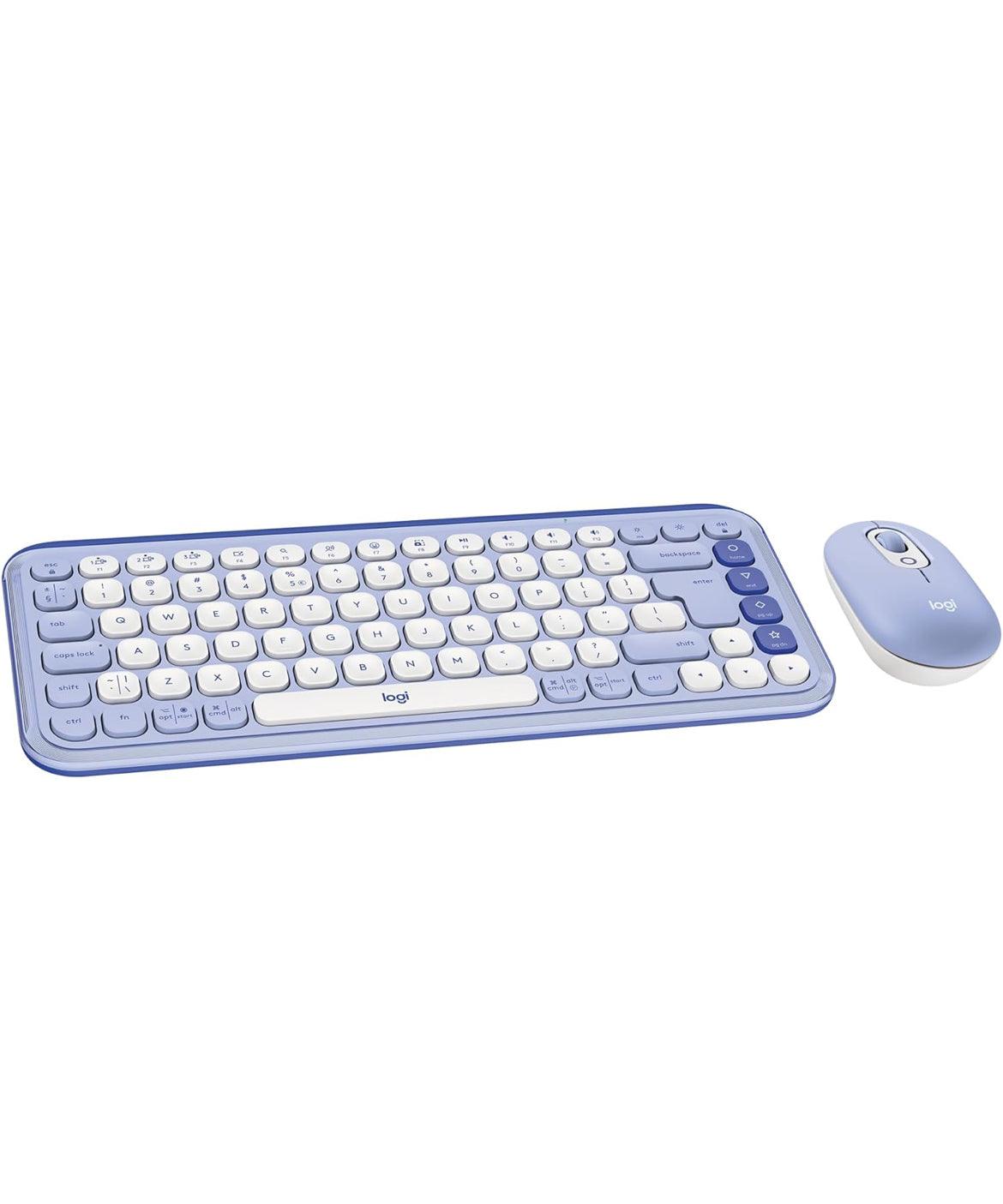 Logitech POP ICON Combo, Bluetooth-sleutelbord en -muiskombo, Gemaklike Tik, programmeerbare Sleutels en Knoppies, Stil klikke, Maklike Wisseling tot 3 Toestelle - Pers
