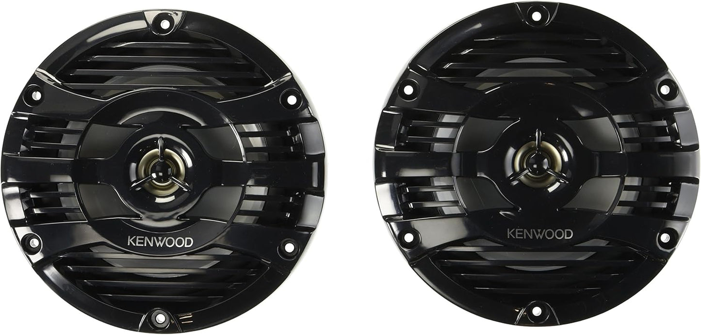 Haut-parleurs marins bidirectionnels noirs Kenwood KFC-1653MRB 6,5" 150 W