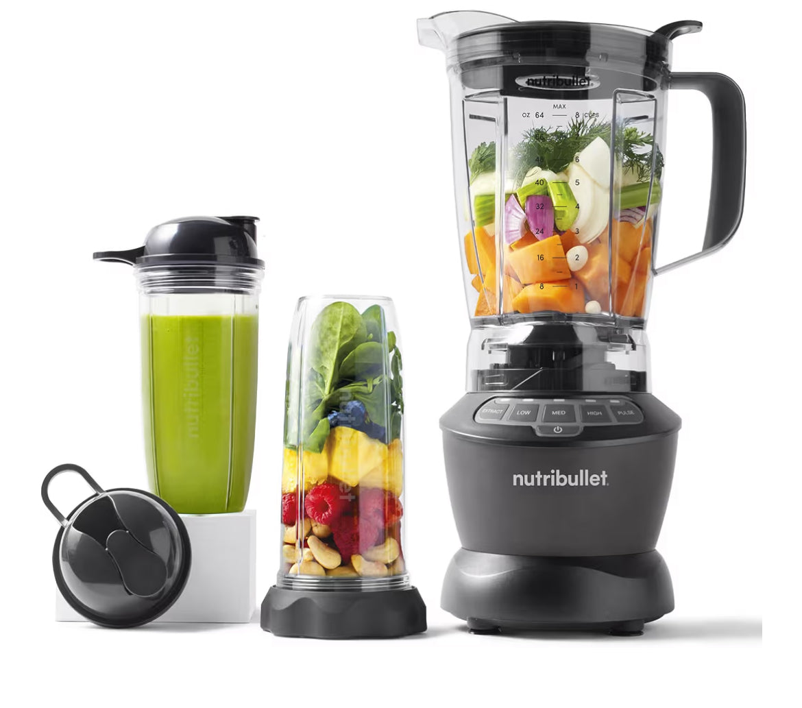 NutriBullet ZNBF30500Z Versapper Kombinasie 1200 Watt, 1200W, Donkergrys