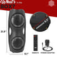 Portable Bluetooth 800W Indoor/Outdoor Bluetooth Speaker Portable System w/TWS, Recorder, Microphone in, Party Lights, USB SD Card Reader, FM Radio, Carry Handle PPHP62LB
