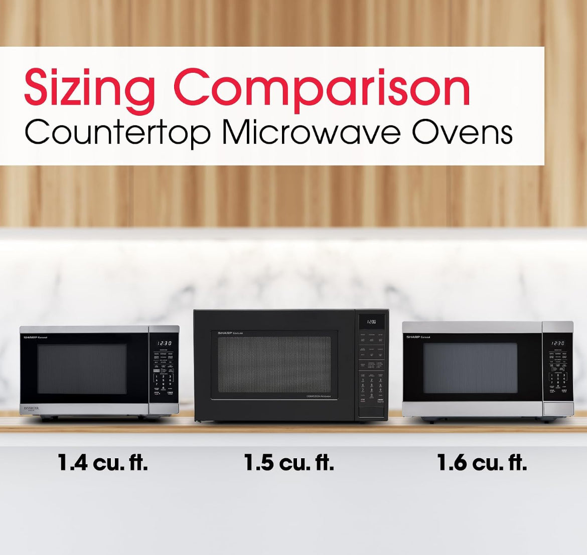 Sharp SMC1662KS 1.6 cu. ft. 1100W Stainless Steel Countertop Microwave Oven
1100 Watt, Removable 13.6" Carousel Turntable