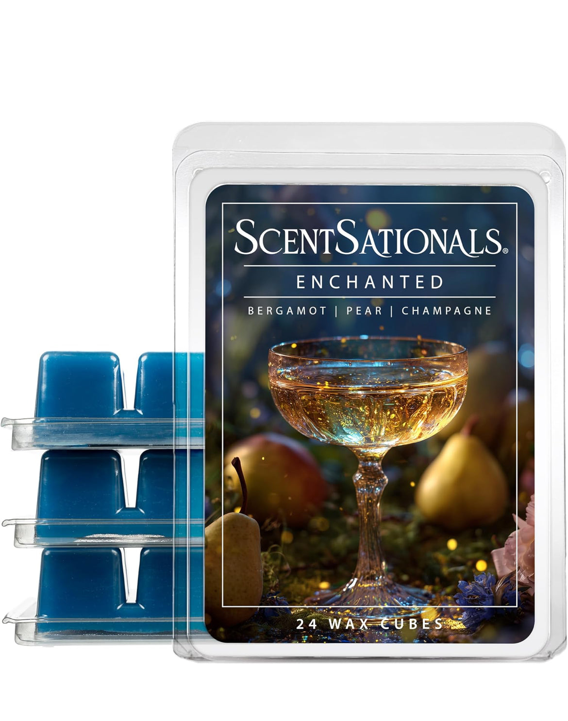 Scentsationals Wax Melts, Wax Cubes Strong Scent - Enchanted - Long Lasting Scented Melts for Warmer, 10oz (Pack of 4)