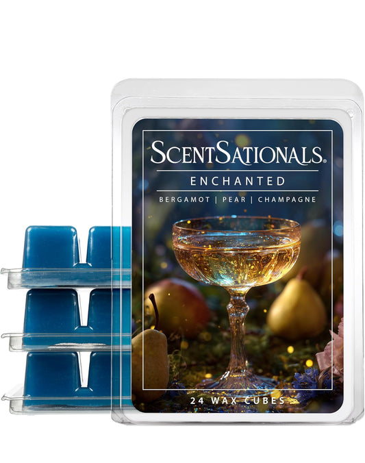 Scentsationals Wax Melts, Wax Cubes Strong Scent - Enchanted - Long Lasting Scented Melts for Warmer, 10oz (Pack of 4)