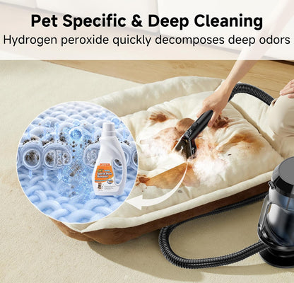 Pet Pro Oxy Mat Skoonmaakoplossing, Veeldoelige Formule vir Matvlekverwydering van Troeteldier Skoonmaak, Kombuis, Meubeloppervlak, Bank, Mat, 33.8 Fl Oz, 1-Pak