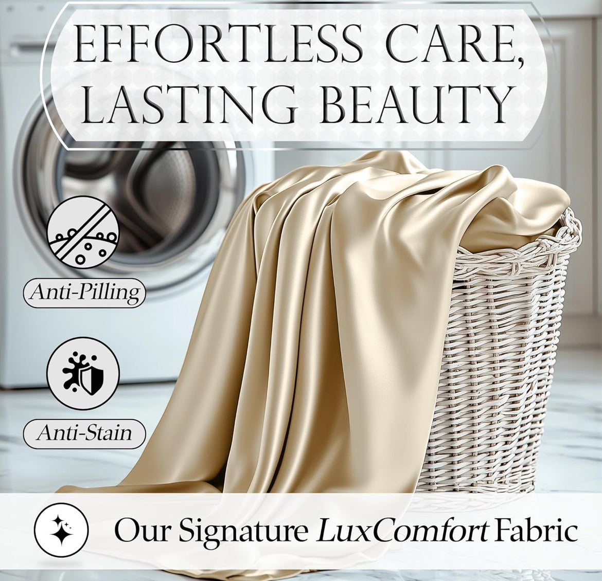 DECOLURE Satin Bed Sheets - 3 Piece Luxury Silky Twin Size Bedding Set - Softer Than Silk, Wrinkle-Free with 15” Deep Pocket Fitted Sheet, Perfect for Hair & Skin, Gifts for Women (Ivory)