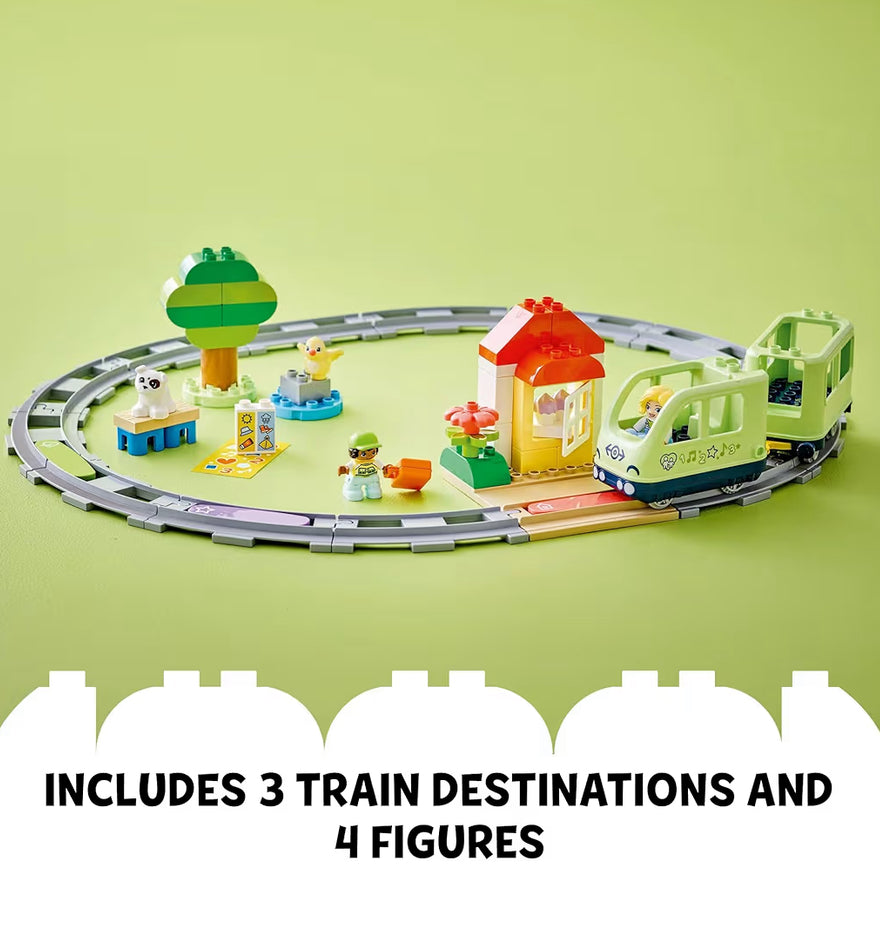 LEGO DUPLO Town Interaktiewe Avontuurtreinstel - Bou / Leer Treinspeelstel met Liggies en Klanke