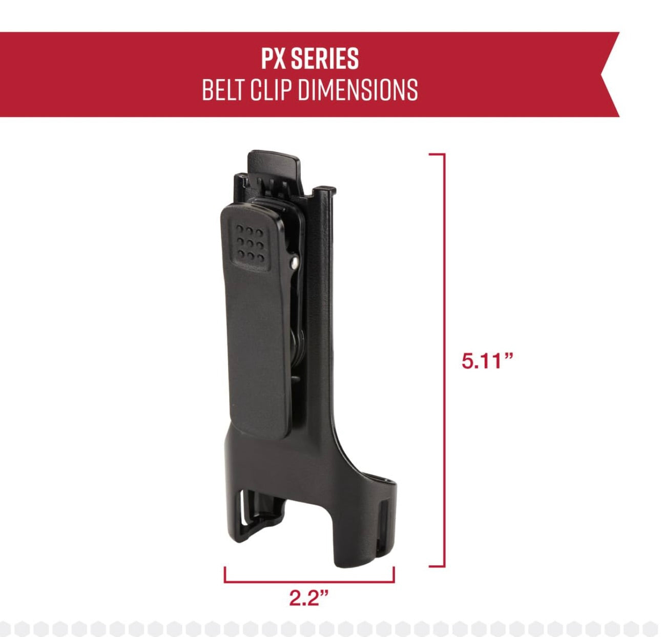 Cobra PX Holster Draaibare Beltklem Vervanging vir Versoenbare Besigheidsmodel Tweerigtingradio's en Walkie-Talkies