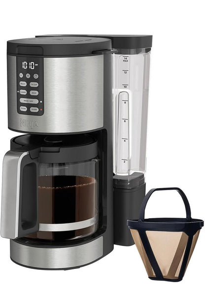 Ninja 14 Koppie, Programmeerbare Koffiemaker XL Pro met Permanente Filter - Vlekvrye Staal DCM201