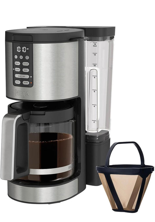 Ninja 14 Koppie, Programmeerbare Koffiemaker XL Pro met Permanente Filter - Vlekvrye Staal DCM201