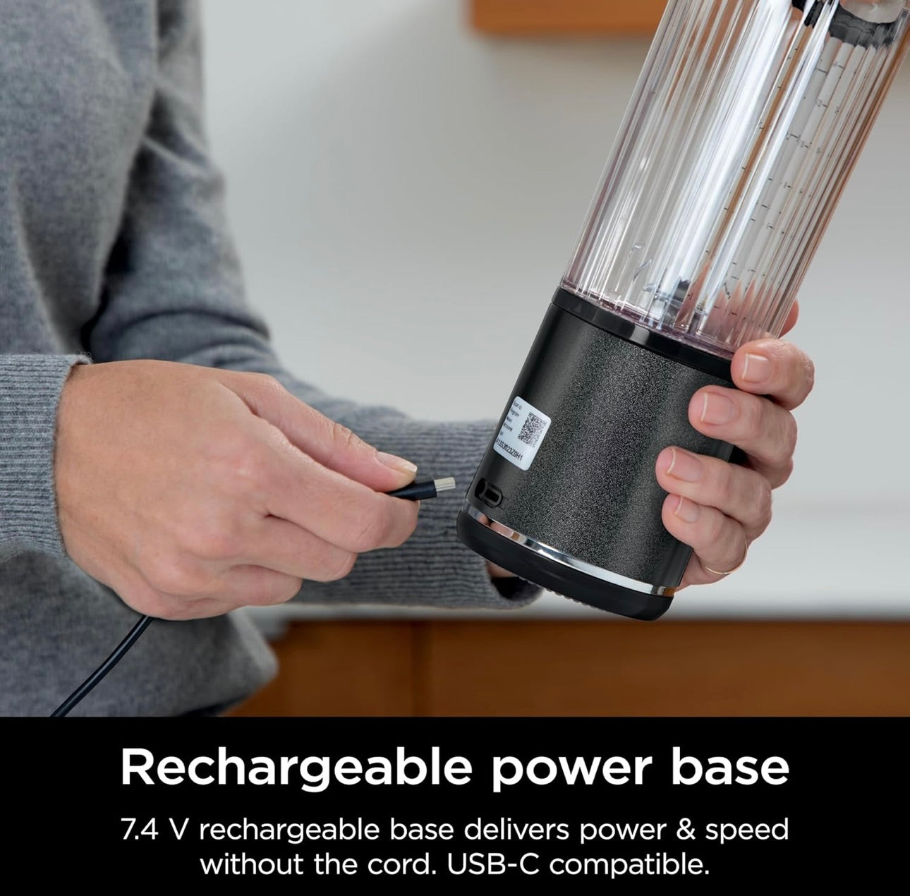 Ninja Blast Portable Blender, Cordless, 18oz. Vessel, Personal Blender for Shakes & Smoothies, BPA Free - Black Glitter, BC152JB