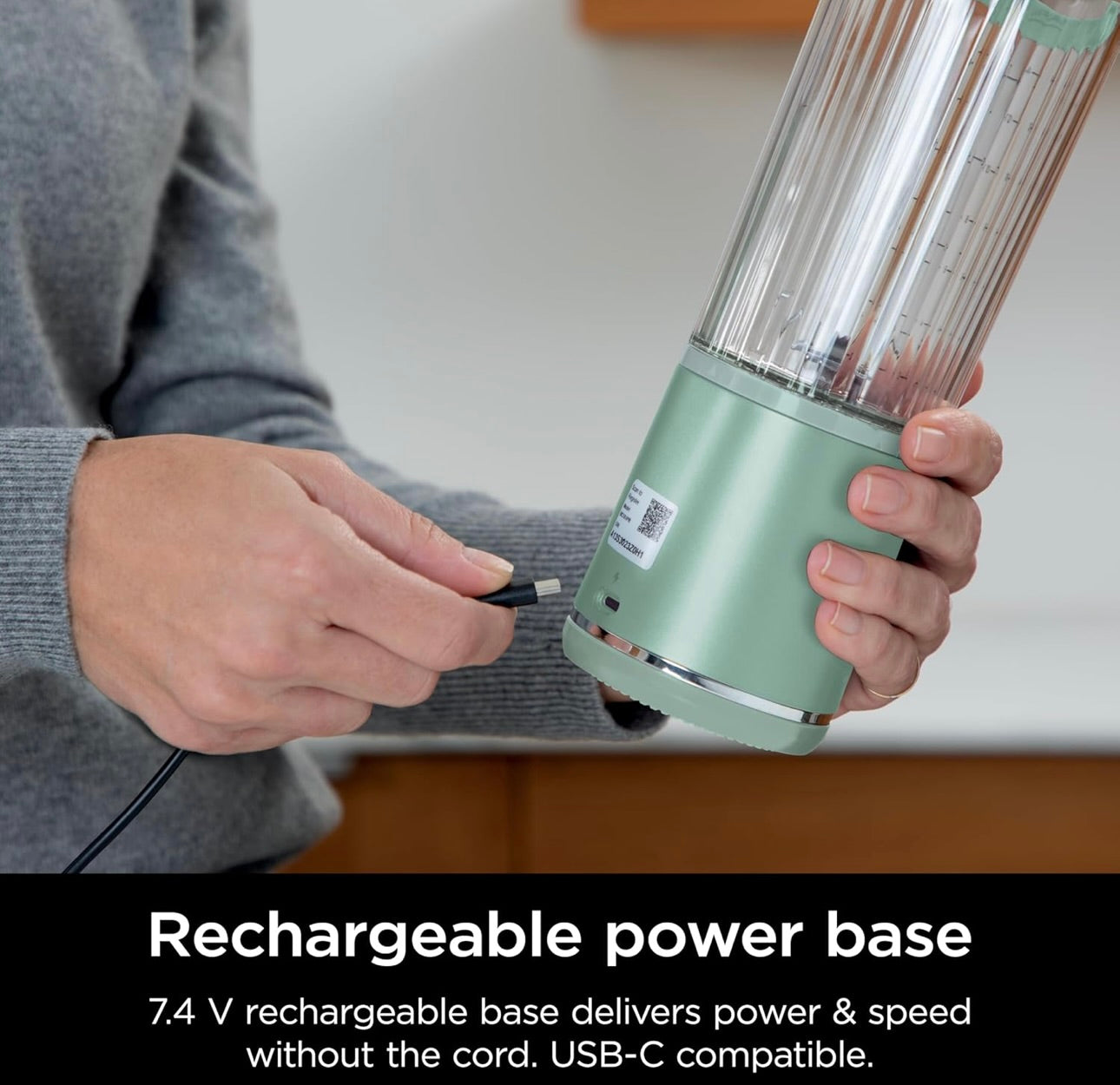 Ninja Blast Portable Blender, Cordless, 18oz. Vessel, Personal Blender BPA Free, Leakproof-Lid and Sip Spout, USB-C Rechargeable, Dishwasher Safe Parts -Tinted Mint BC151MT