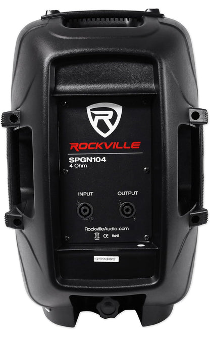 Rockville SPGN104 10" Passiewe 800W DJ PA Luidspreker ABS Liggewig Kabinet 4 Ohm