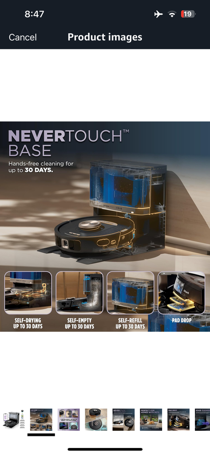 Shark Power Detect NeverTouch, Self-Empty & Self-Refill, Robot Stofsuier en Dweil - NUUT