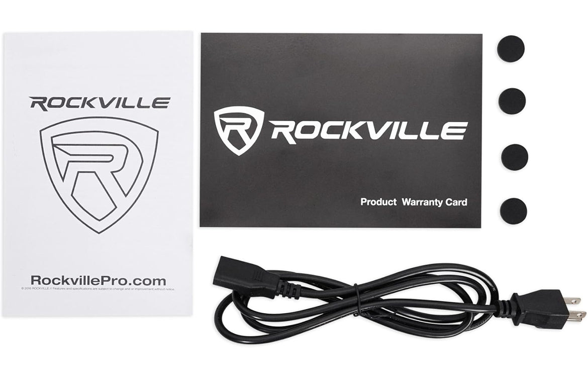 Rockville (2) DPM8B Dual Powered 8" 600 Watt Active Studio Monitor Speakers