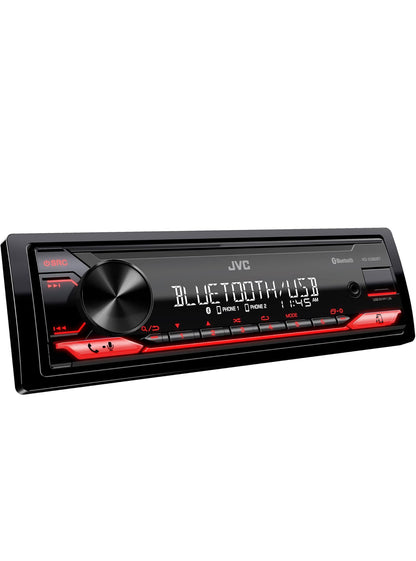 JVC KD-X280BT Bluetooth Motorstereo met USB-poort – AM/FM-radio, MP3-speler, hoëkontras LCD, 50 Watt, Verwyderbare Voorpaneel – Enkel DIN – 13-band EQ