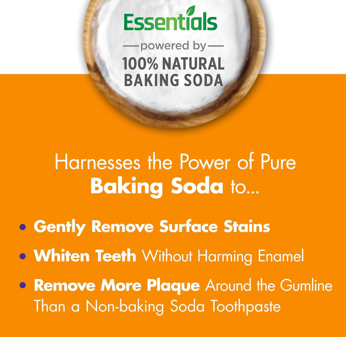 ARM & HAMMER Essentials Whiten & Strengthen Fluoride Toothpaste - Pack of 4 (4.3oz Tubes) - Fresh Mint