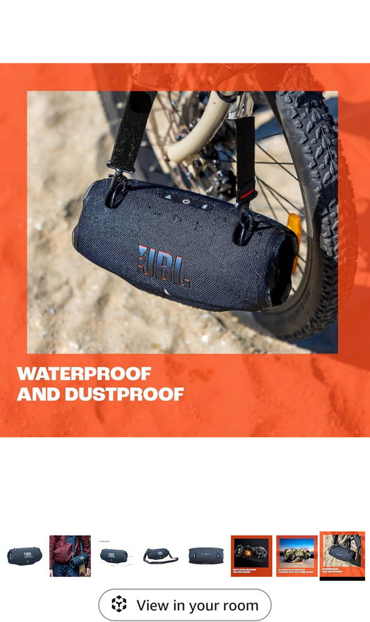 JBL Xtreme 4 - Portable Bluetooth Speaker, Powerful Sound and Deep Bass, IP67 Waterproof, 24 Hours of Playtime, Powerbank, PartyBoost for Multi-Speaker Pairing (Blue)