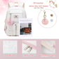 Backpack for Girls Laptop Backpacks 15.6 Inch College Cute Bookbag Anti Theft Primary Elementary School Bag Casual Daypack for Students Teens Girl Women (Beige)