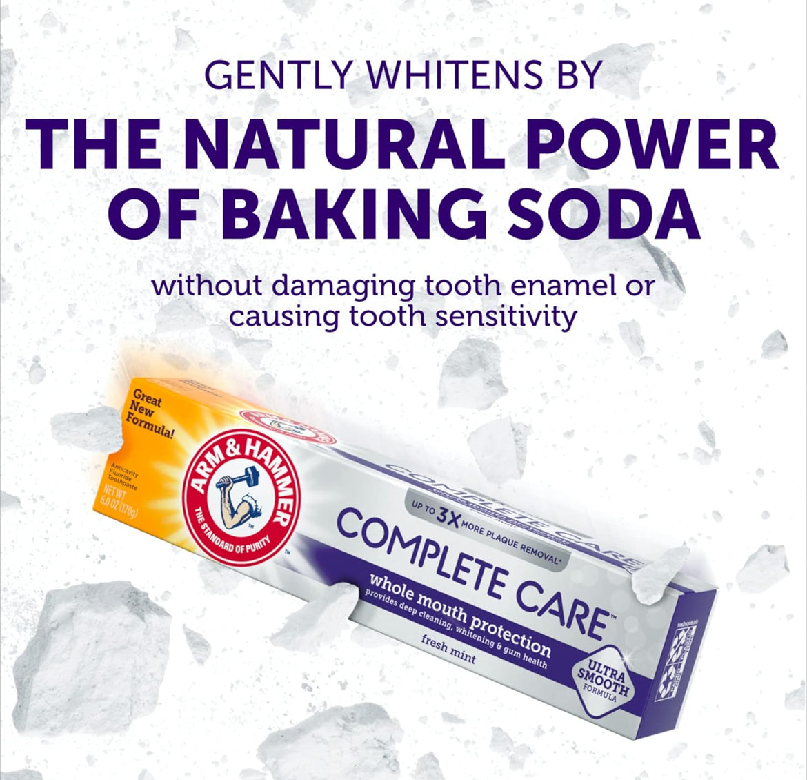 ARM & HAMMER Complete Care Toothpaste, Teeth Whitening Toothpaste 6.0 oz (Pack of 6)