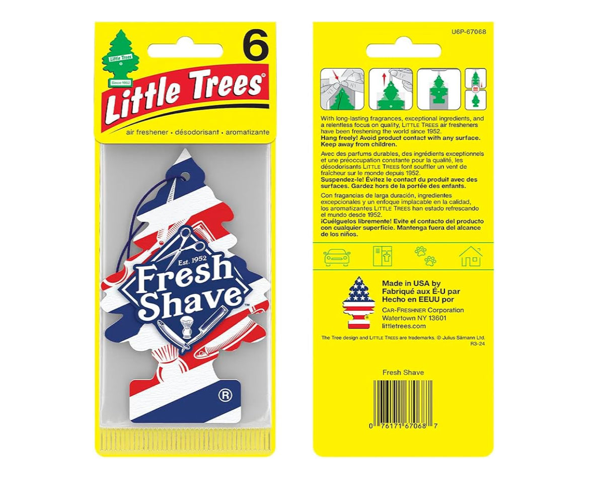 LITTLE TREES Kar Lugverfrisser Hangende Boompie Langdurige Geur - Fresh Shave, (24)