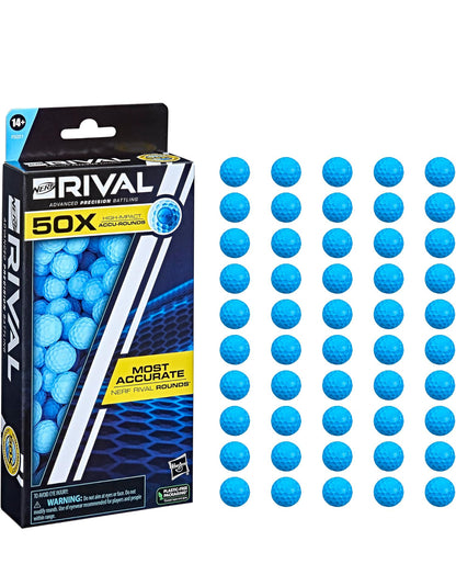 Nerf Rival 50 Accu-Round Refill, Includes 50 Accu-Rounds, The Most Accurate Nerf Rival Rounds*, Compatible with All Nerf Blasters