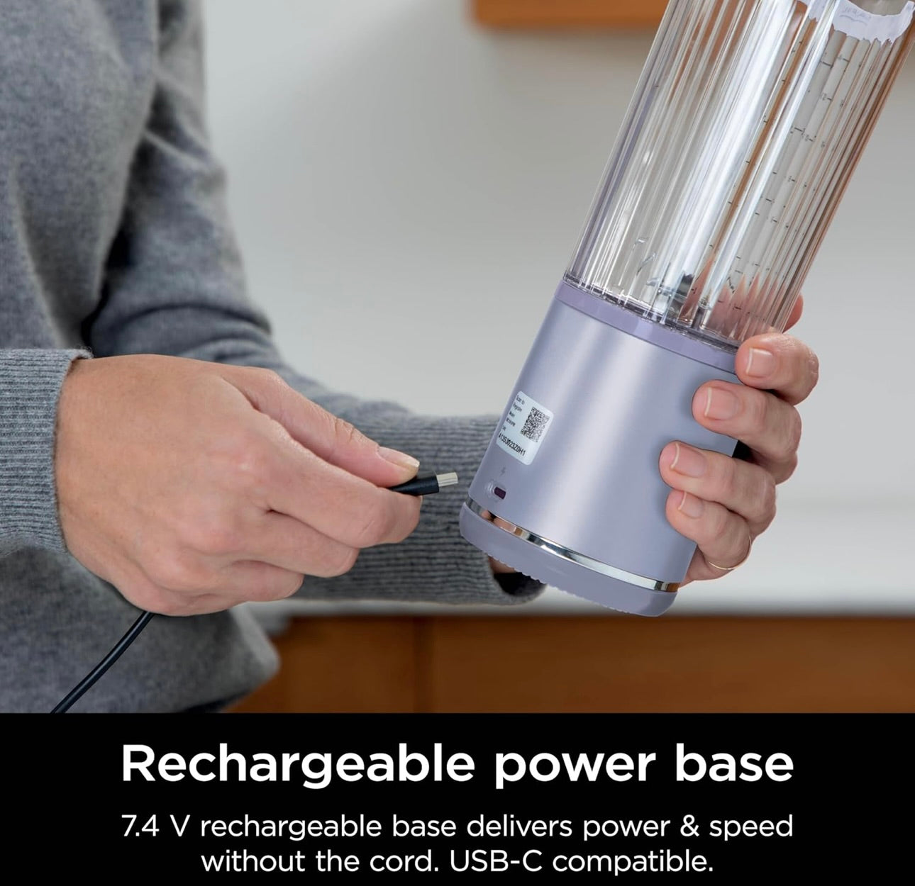 Ninja Blast Portable Blender, Cordless, 18oz. Vessel, Personal Blender BPA Free, Leakproof-Lid and Sip Spout, USB-C Rechargeable, Dishwasher Safe - Tinted Lavender (BC151LD)