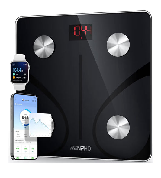 Smart Scale for Body Weight, BMI Weighing Bluetooth, Body Composition Monitor Health Analyzer with Smartphone App