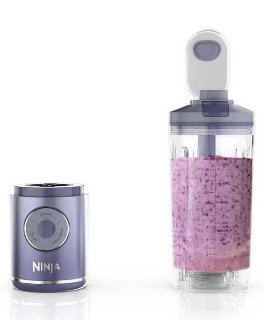 Ninja Blast Max, Portable Blender + Twist & Go, Personal Smoothie, Blend, Ice Crush, 3 Programs, Cordless, 22 oz - LAVENDER