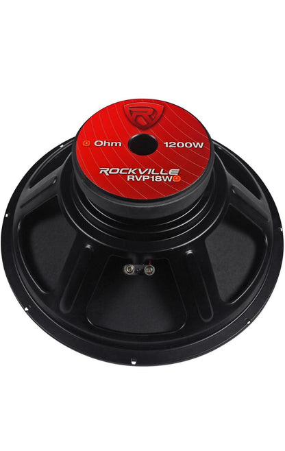 Rockville RVP18W4 1200 Watt 18" Rou Vervangings DJ PA Subwoofer 4 Ohm Subwoofer