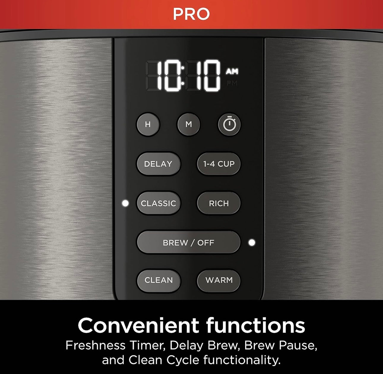 Ninja | Coffee Maker 14-Cup Glass Carafe Programmable - Includes Adjustable Warming Plate - Black Stainless Steel