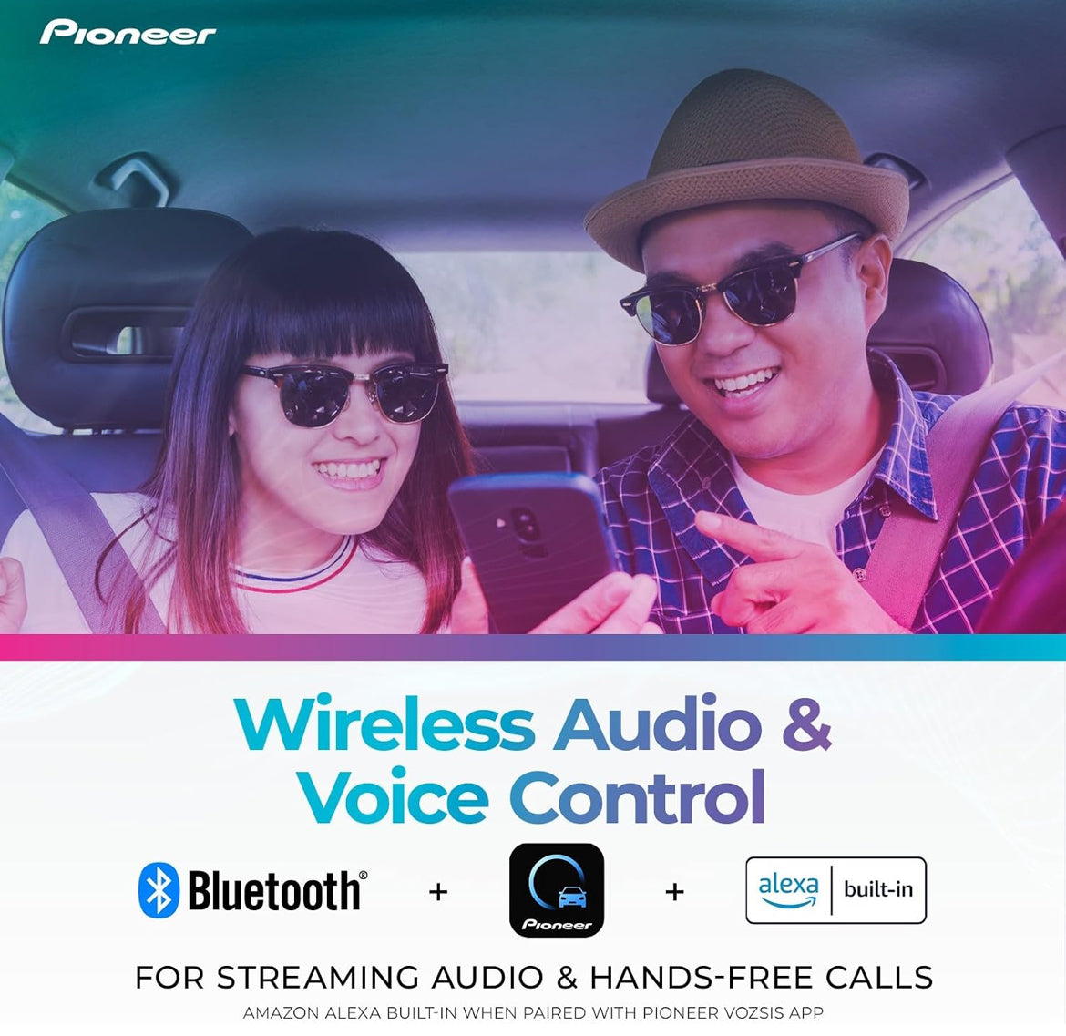 Pioneer DMH-WT3800NEX 9" Capacitive Touchscreen Floating Display Car Stereo
Digital Multimedia Receiver, Wireless Apple CarPlay & Android Auto, Amazon Alexa, Bluetooth, FLAC, Backup Camera, HD Radio